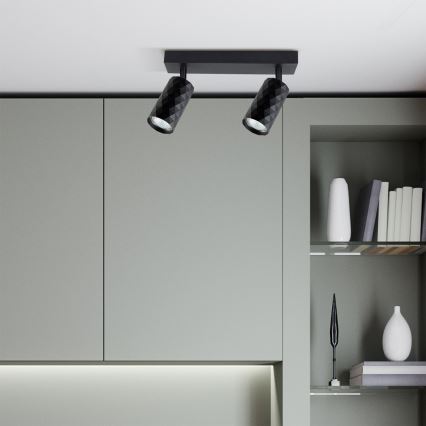 Brilagi - LED RGBW dæmpbar spot SELE DIAMANT 2xGU10/4,8W/230V 3000K sort + fjernbetjening