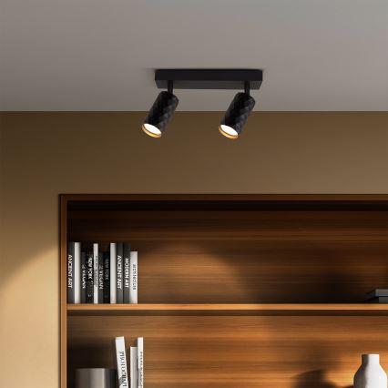 Brilagi - LED RGBW dæmpbar spot SELE DIAMANT 2xGU10/6W/230V 3000K sort + fjernbetjening