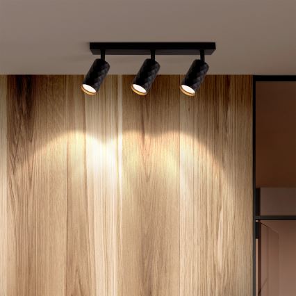 Brilagi - Dæmpbar LED RGBW-spotlampe SELE DIAMANT 3xGU10/6,5W/230V 2700-6500K Wi-Fi sort