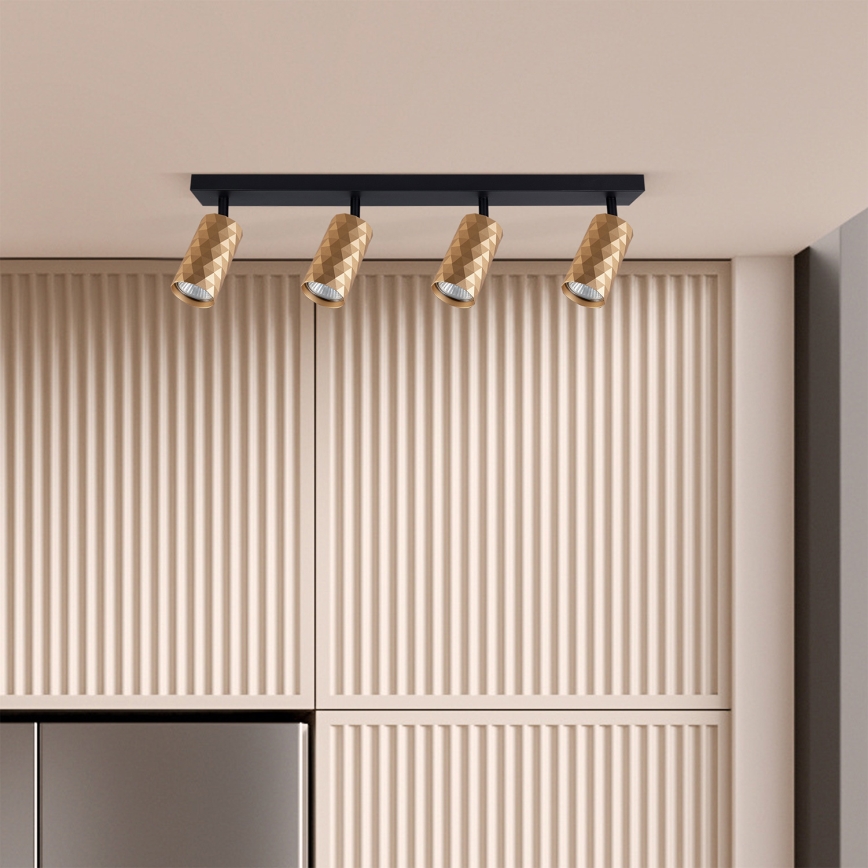 Brilagi - LED RGBW dæmpbar spot SELE DIAMANT 4xGU10/4,8W/230V 3000K guldfarvet + fjernbetjening