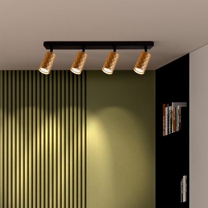 Brilagi - LED RGBW dæmpbar spot SELE DIAMANT 4xGU10/4,8W/230V 3000K guldfarvet + fjernbetjening