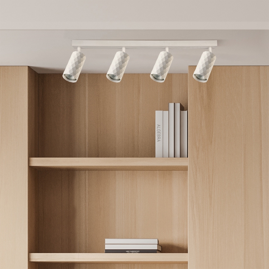 Brilagi - Dæmpbar LED RGBW-spotlampe SELE DIAMANT 4xGU10/4,8W/230V 3000K hvid + fjernbetjening