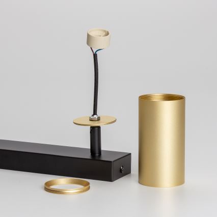 Brilagi - LED RGBW dæmpbar spotlampe SELE GOLDEN 2xGU10/4,8W/230V 3000K sort/guld + fjernbetjening