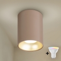 Brilagi - LED RGBW dæmpbar spotlampe TRINE 1xGU10/4,8W/230V 3000K beige/guld + fjernbetjening