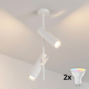 Brilagi - LED RGBW dæmpbar stangmonteret loftlampe BRANCH 2xGU10/6,5W/230V 2700-6500K hvid