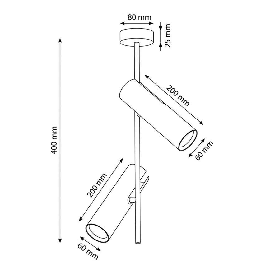 Brilagi - LED RGBW dæmpbar stangmonteret loftlampe BRANCH 2xGU10/6,5W/230V 2700-6500K hvid