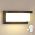 Brilagi - LED RGBW dæmpbar udendørs vægarmatur BRICKY 1xE27/9W/230V 2700-6500K antracit IP54