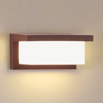 Brilagi - LED RGBW dæmpbar udendørs væglampe BRICKY 1xE27/15W/230V 2700-6500K IP54 brun
