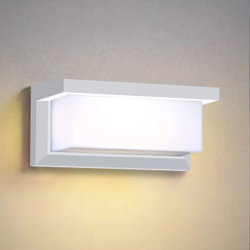 Brilagi - LED RGBW dæmpbar udendørs væglampe BRICKY 1xE27/15W/230V 2700-6500K IP54 hvid