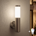 BRILAGI - LED RGBW dæmpbar udendørs væglampe ELIA 1xE27/6,5W/230V 2700-6500K IP44 Wi-Fi mat krom
