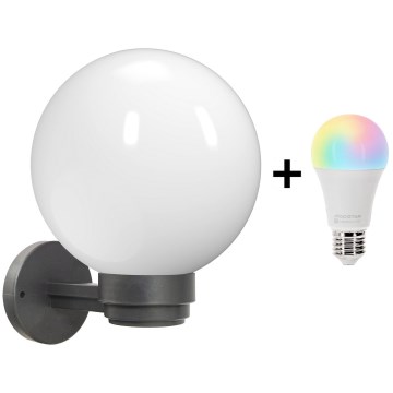 Brilagi - LED RGBW dæmpbar udendørs væglampe HARBOR 1xE27/15W/230V 2700-6500K IP33 antracit/hvid