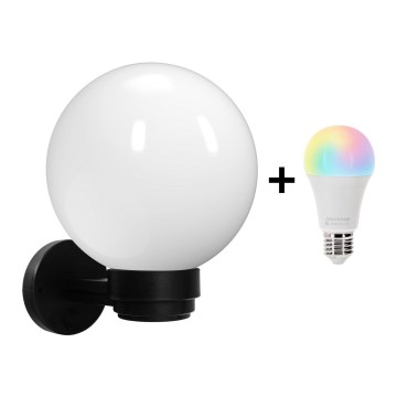 Brilagi - LED RGBW dæmpbar udendørs væglampe HARBOR 1xE27/15W/230V 2700-6500K IP33 sort/hvid