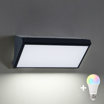 Brilagi - LED RGBW dæmpbar udendørs væglampe TRIANGLE 1xE27/15W/230V 2700-6500K IP65 sort