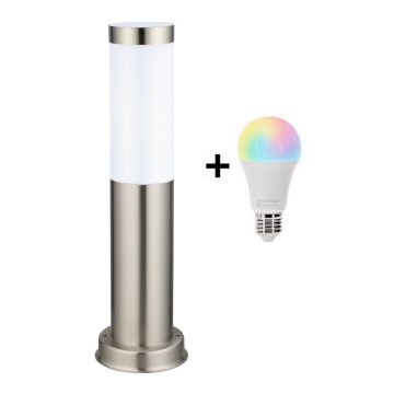 Brilagi - LED RGBW dæmpbar udendørslampe 1xE27/9W/230V 2700-6500K IP44 40 cm mat krom