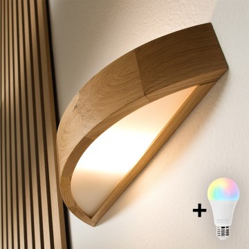Brilagi - LED RGBW dæmpbar væglampe CARVALHO 1xE27/9W/230V 2700-6500K Wi-Fi eg