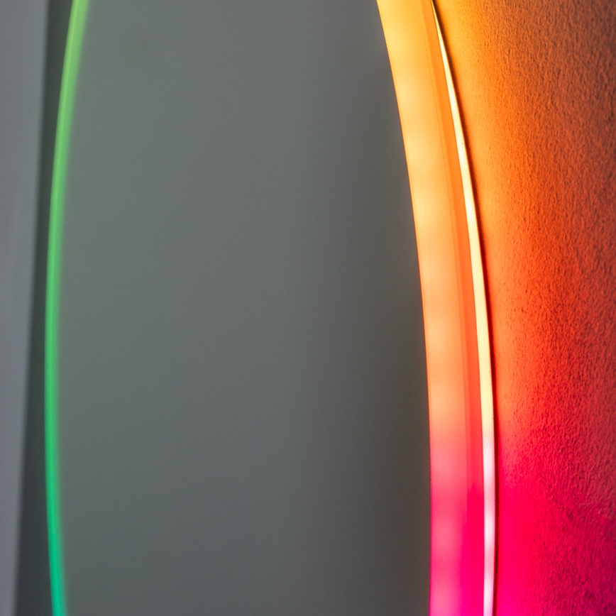 Brilagi - LED RGBW opvarmet badeværelsesspejl CLARA PRO LED/18,5W/230V Ø 60 cm IP44 CRI 90 dæmpbar + CCT