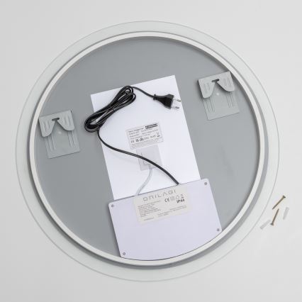 Brilagi - LED RGBW opvarmet badeværelsesspejl CLARA PRO LED/18,5W/230V Ø 60 cm IP44 CRI 90 dæmpbar + CCT