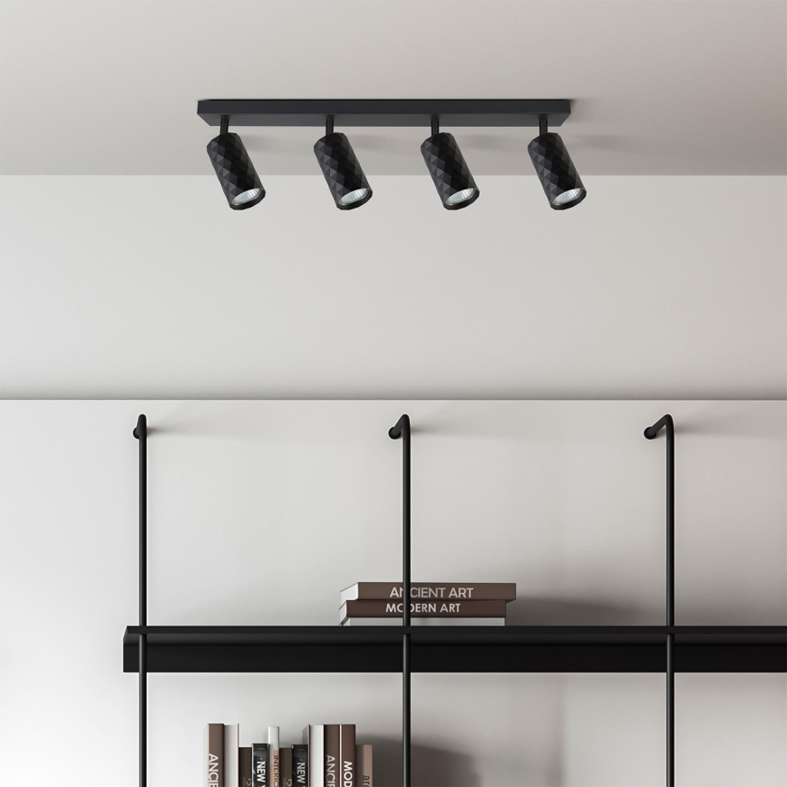 Brilagi - LED RGBW dæmpbar spotlampe SELE DIAMANT 4xGU10/4,8W/230V 3000K sort + fjernbetjening