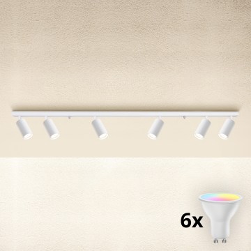 Brilagi - LED RGBW dæmpbart spot SELE MODERN 6xGU10/6,5W/230V 2700-6500K Wi-Fi hvid