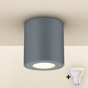 Brilagi - LED RGBW dæmpbart udendørs armatur MIA 1xGU10/30W/230V 2700-6500K Wi-Fi 84x80 mm antracit IP54