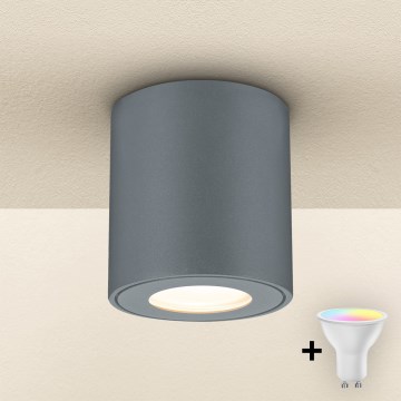 Brilagi - LED RGBW dæmpbart udendørsarmatur MIA 1xGU10/4,8W/230V 3000K 84x80 mm antracit IP54 + fjernbetjening