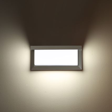 Brilagi - LED RGBW dæmpbar udendørs væglampe BRICKY 1xE27/9W/230V 2700-6500K IP54 grå