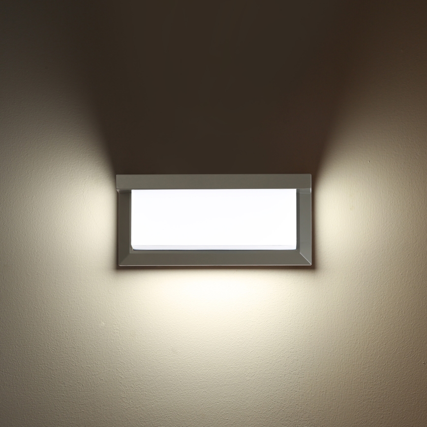 Brilagi - LED RGBW dæmpbar udendørs væglampe BRICKY 1xE27/9W/230V 2700-6500K IP54 grå