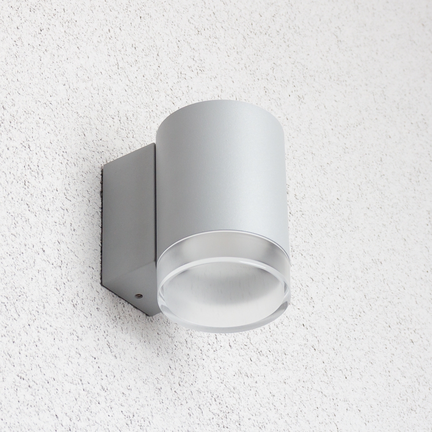 Brilagi - LED RGBW dæmpbar udendørs væglampe MATERA 1xGU10/4,8W/230V 3000K IP54 grå + fjernbetjening