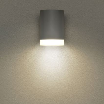 Brilagi - LED RGBW dæmpbar udendørs væglampe MATERA 1xGU10/4,8W/230V 3000K IP54 grå + fjernbetjening