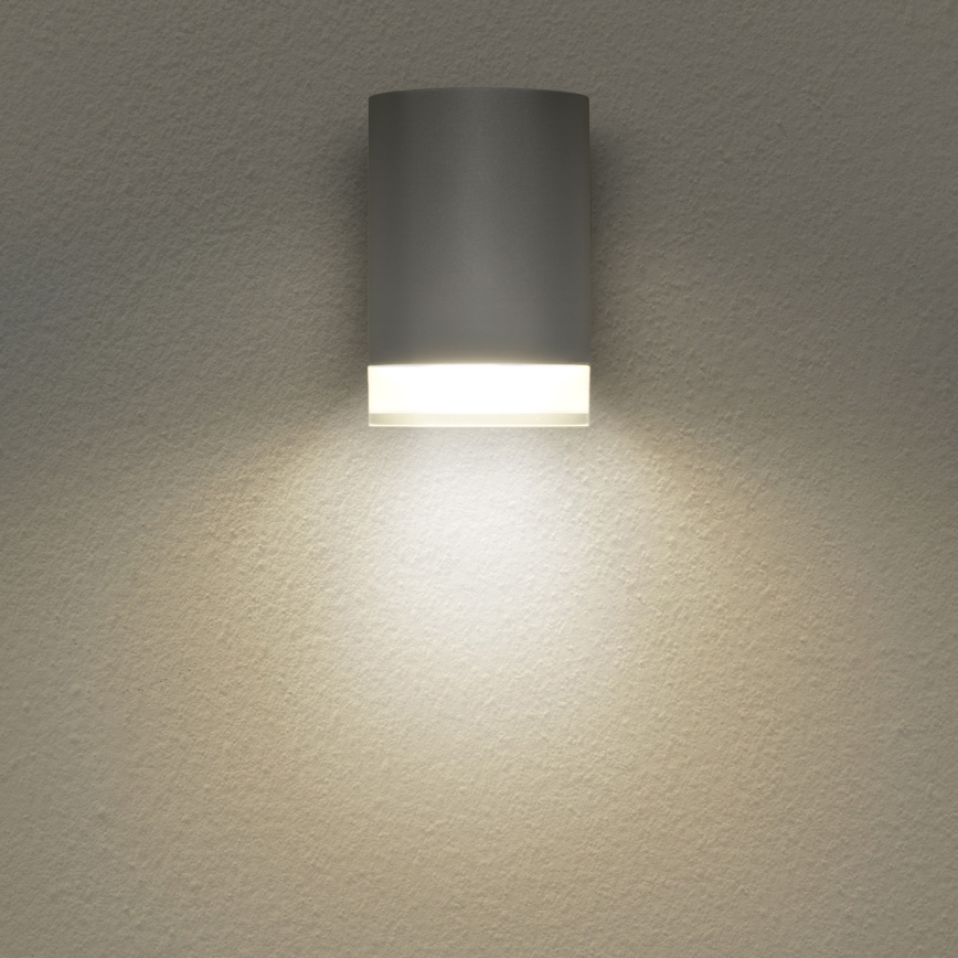 Brilagi - LED RGBW dæmpbar udendørs væglampe MATERA 1xGU10/4,8W/230V 3000K IP54 grå + fjernbetjening