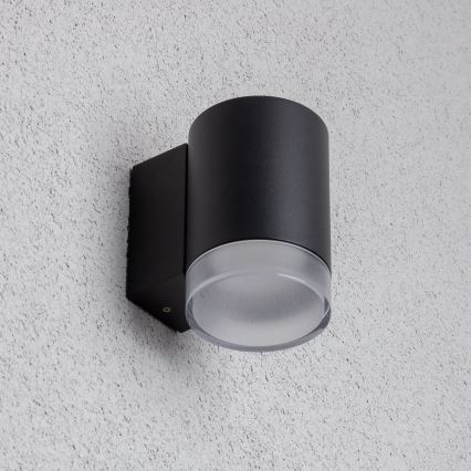 Brilagi - LED RGBW dæmpbar udendørs væglampe MATERA 1x GU10/4,8W/230V 3000K IP54 sort + fjernbetjening