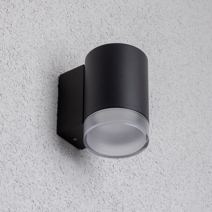 Brilagi - LED RGBW dæmpbar udendørs væglampe MATERA 1x GU10/4,8W/230V 3000K IP54 sort + fjernbetjening