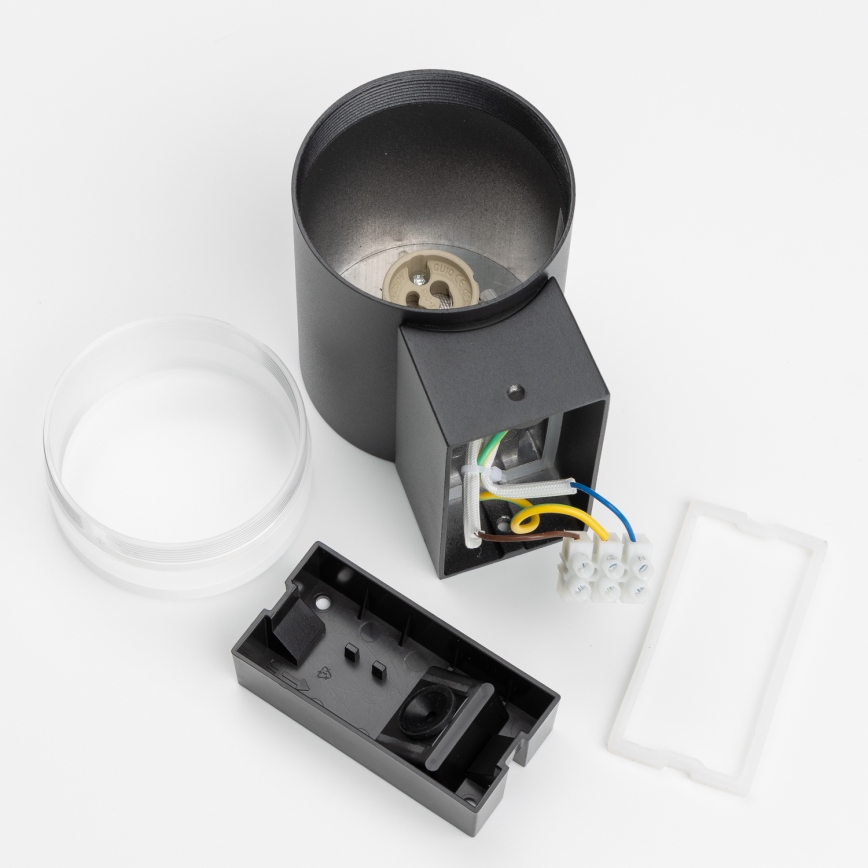 Brilagi - LED RGBW dæmpbar udendørs væglampe MATERA 1x GU10/4,8W/230V 3000K IP54 sort + fjernbetjening