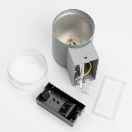 Brilagi - LED RGBW dæmpbar udendørs væglampe MATERA 1xGU10/6W/230V 3000K IP54 grå + fjernbetjening