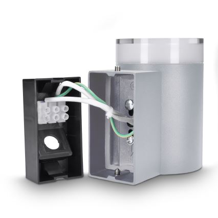 Brilagi - LED RGBW dæmpbar udendørs væglampe MATERA 1xGU10/6W/230V 3000K IP54 grå + fjernbetjening