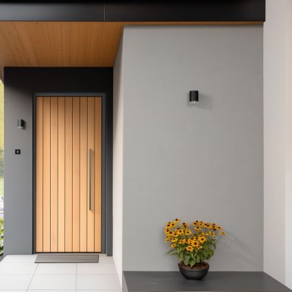 Brilagi - LED RGBW dæmpbar udendørs væglampe MATERA 1x GU10/6W/230V 3000K IP54 sort + fjernbetjening