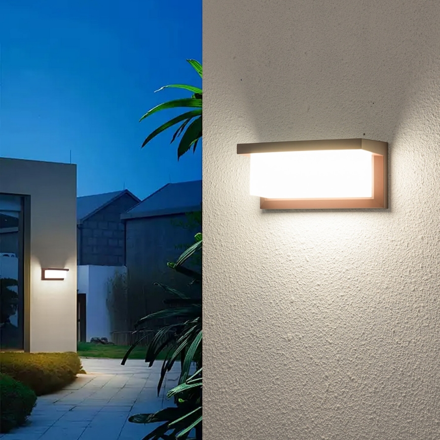 BRILAGI - LED RGBW dæmpbar udendørs væglampe BRICKY 1xE27/12W/230V 2700-6500K IP54 brun
