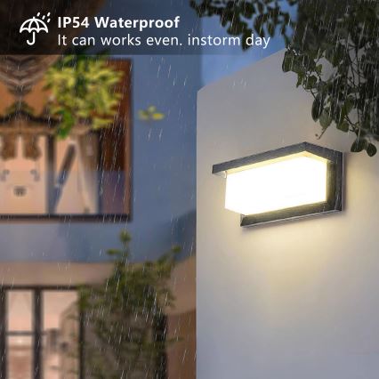 Brilagi - LED RGBW dæmpbar udendørs vægarmatur BRICKY 1xE27/9W/230V 2700-6500K antracit IP54