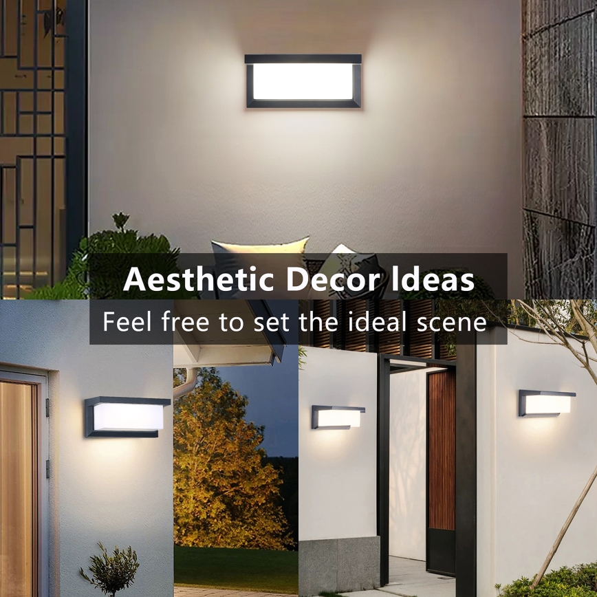 Brilagi - LED RGBW dæmpbar udendørs vægarmatur BRICKY 1xE27/9W/230V 2700-6500K antracit IP54