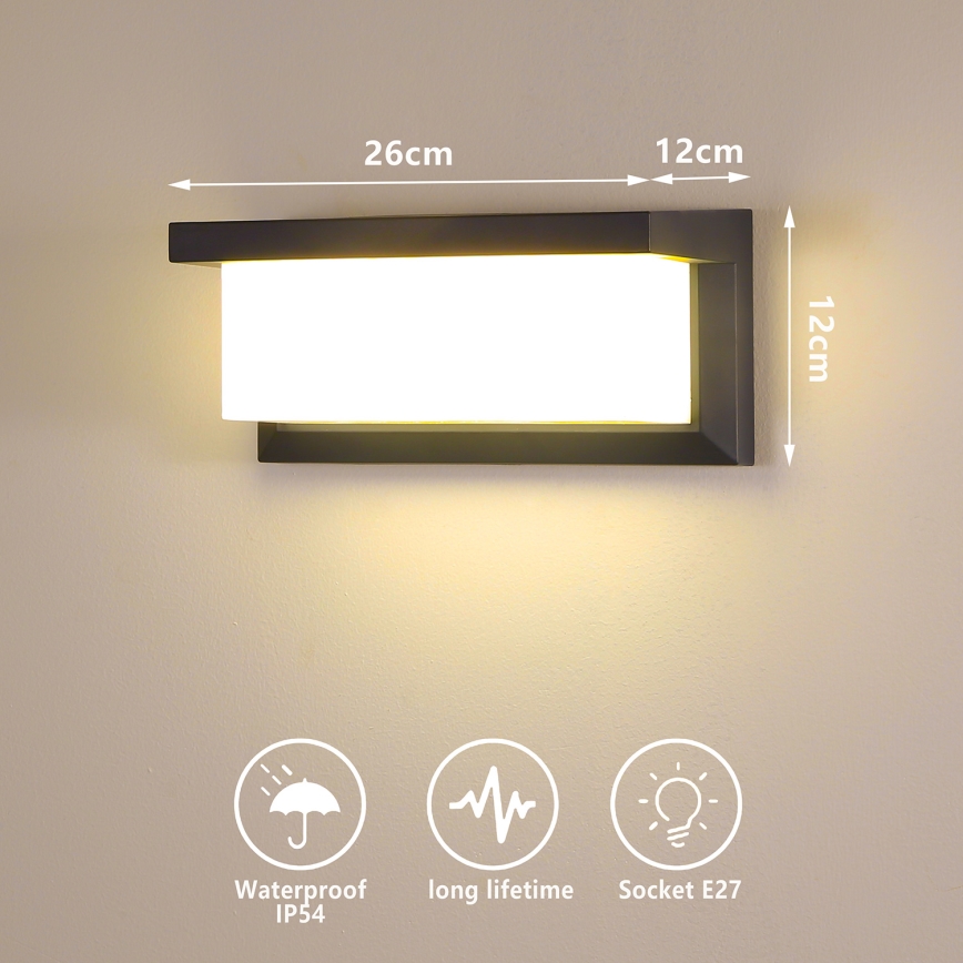 Brilagi - LED RGBW dæmpbar udendørs vægarmatur BRICKY 1xE27/9W/230V 2700-6500K antracit IP54