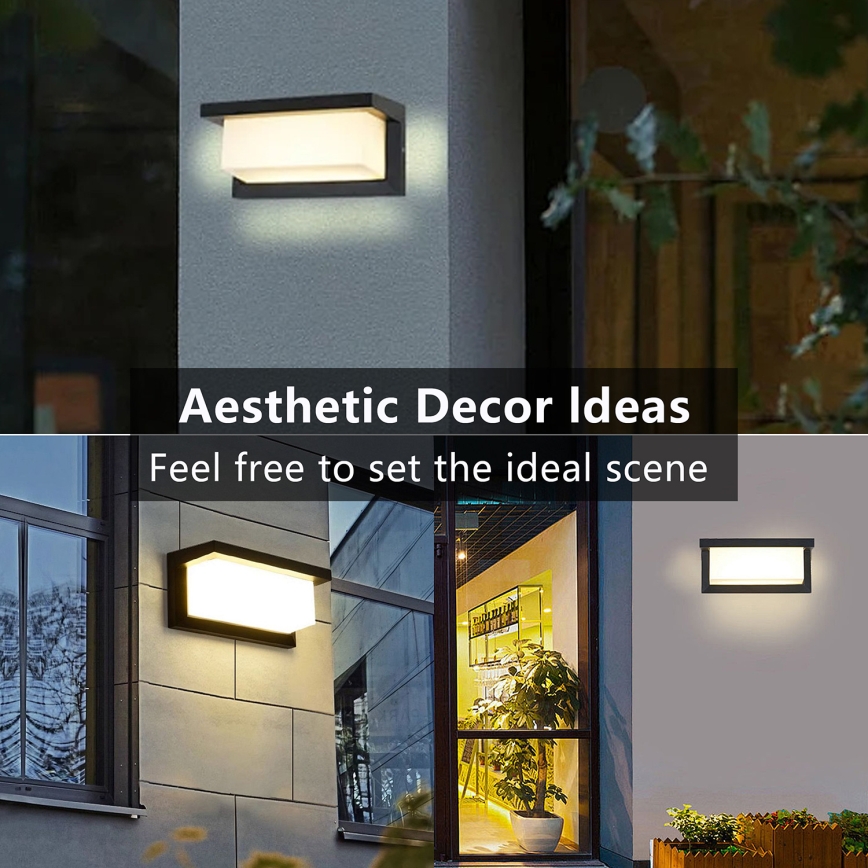 Brilagi - LED RGBW Dæmpbar udendørs væglampe BRICKY 1xE27/9W/230V 2700-6500K IP54 sort