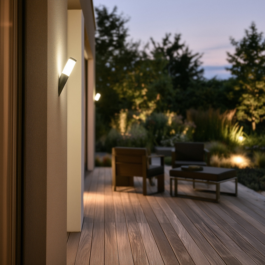 BRILAGI - LED RGBW dæmpbar udendørs væglampe ELIA 1xE27/6,5W/230V 2700-6500K IP44 Wi-Fi antracit