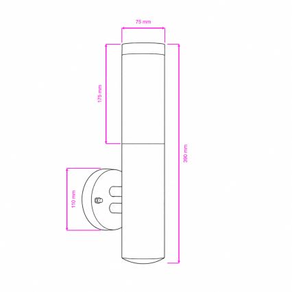 BRILAGI - LED RGBW dæmpbar udendørs væglampe ELIA 1xE27/6,5W/230V 2700-6500K IP44 Wi-Fi mat krom