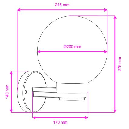 BRILAGI - LED RGBW dæmpbar udendørs væglampe HARBOR 1xE27/12W/230V 2700-6500K IP33 sort/hvid