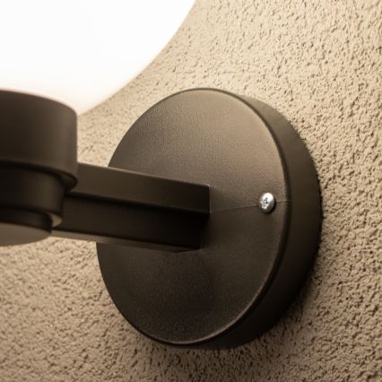 Brilagi - LED RGBW dæmpbar udendørs væglampe HARBOR 1xE27/9W/230V 2700-6500K IP33 sort/hvid