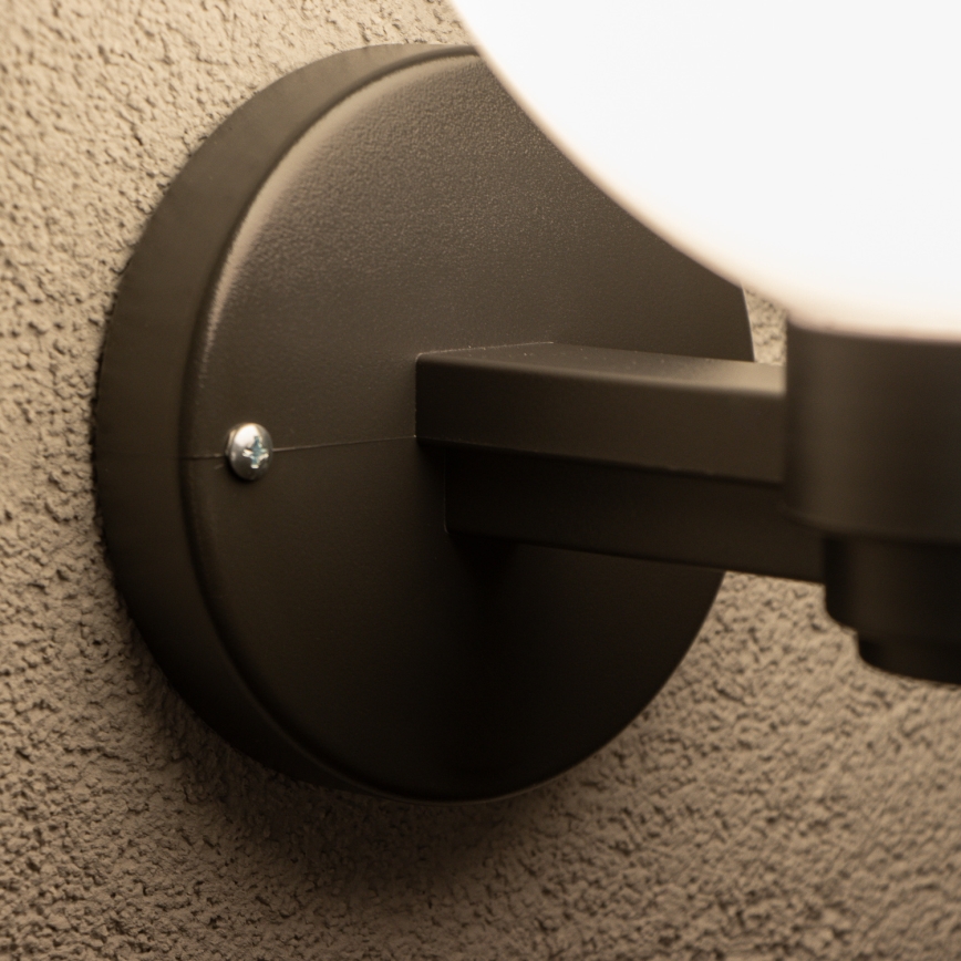 Brilagi - LED RGBW dæmpbar udendørs væglampe HARBOR 1xE27/9W/230V 2700-6500K IP33 sort/hvid