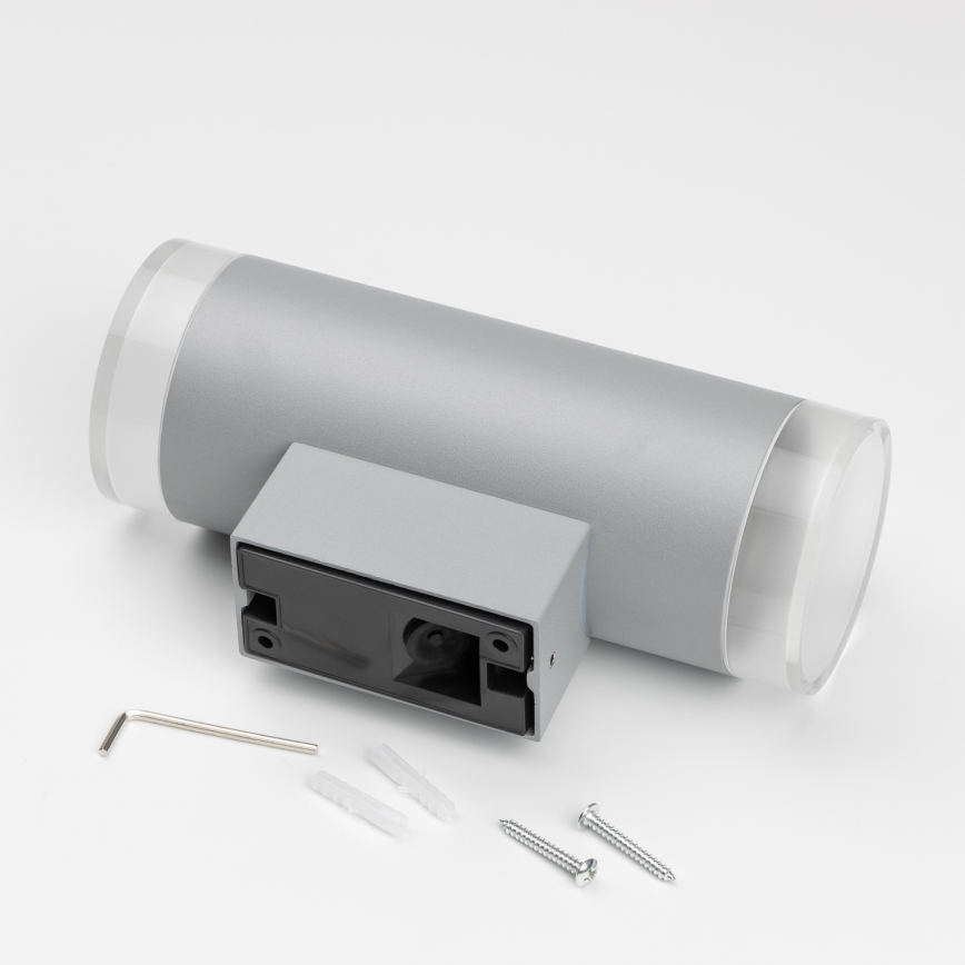 Brilagi - LED RGBW dæmpbar udendørs væglampe MATERA 2xGU10/4,8W/230V 3000K IP54 grå + fjernbetjening