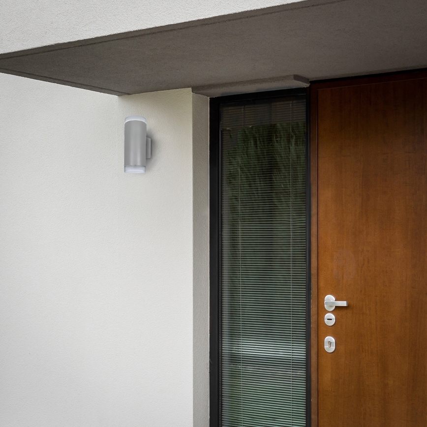 Brilagi - LED RGBW dæmpbar udendørs væglampe MATERA 2xGU10/4,8W/230V 3000K IP54 grå + fjernbetjening