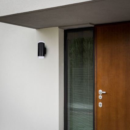 Brilagi - LED RGBW Dæmpbar udendørs væglampe MATERA 2xGU10/4,8W/230V 3000K IP54 sort + fjernbetjening
