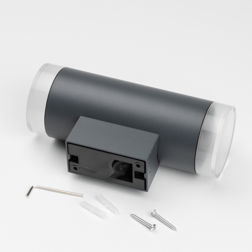 Brilagi - LED RGBW dæmpbar udendørs væglampe MATERA 2xGU10/6W/230V 3000K IP54 antracit + fjernbetjening